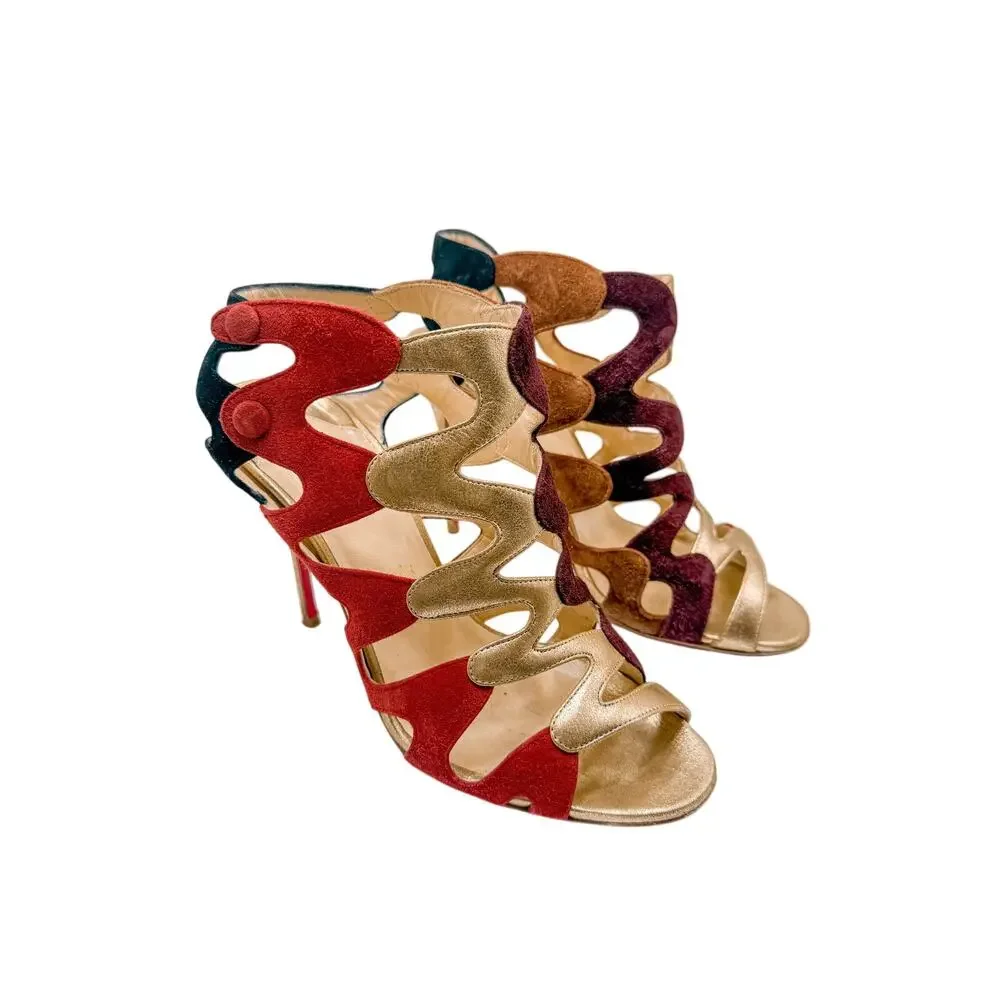 Christian Louboutin Valonana 100 Cage Heels size 38.5